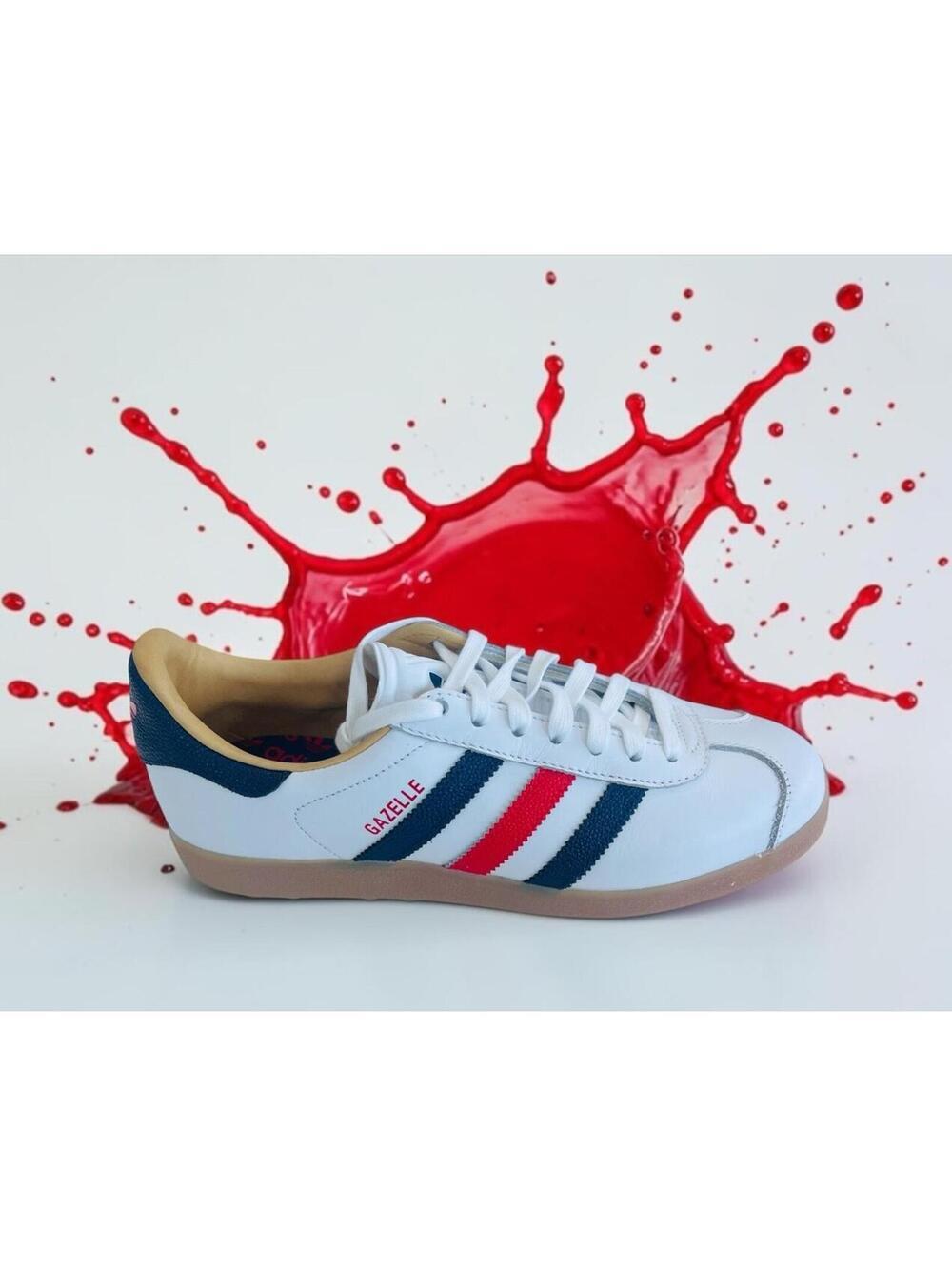 New Adidas Gazelle Leather White Spikeless Golf Shoes Men's Size 8.5 JP7705